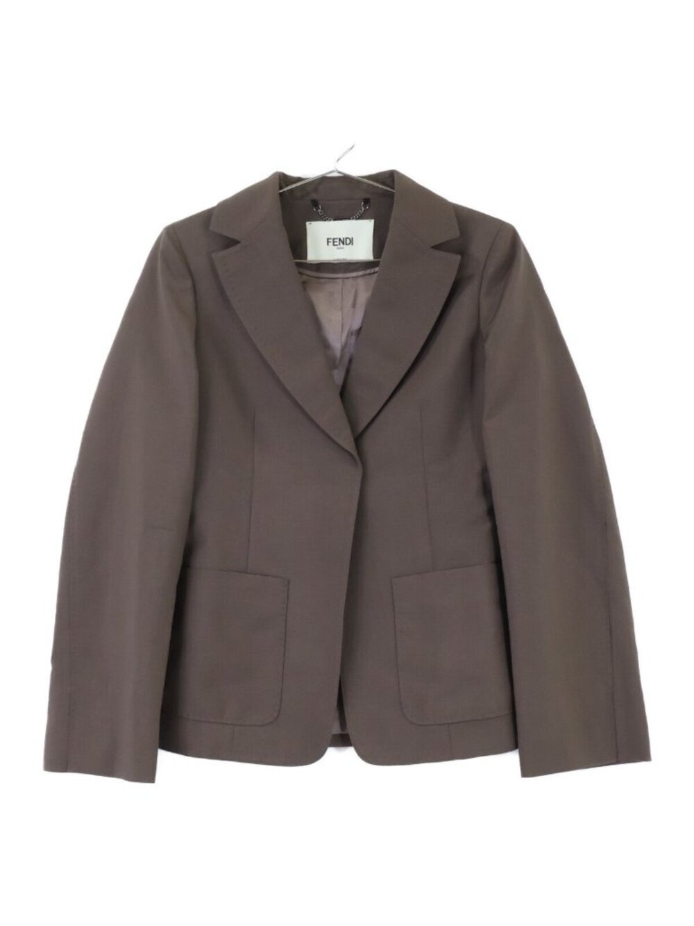 Fendi Brown Wool Tailored Jacket 36